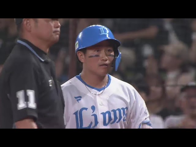 【2回裏】気持ちで運んだ!! ライオンズ・野村大樹 サードへの先制タイムリー内野安打!! 2024年9月15日 埼玉西武ライオンズ 対 千葉ロッテマリーンズ