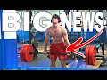 BIG ANNOUNCEMENT | Raw Deadlifts & NEW MAX | Home Gym!!