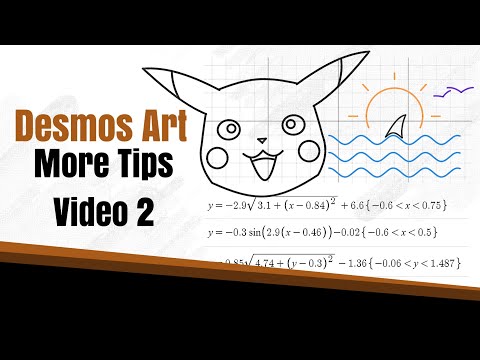 How to Create Desmos Art 2 - Curves, Waves, Ellipses - Step by Step Guide