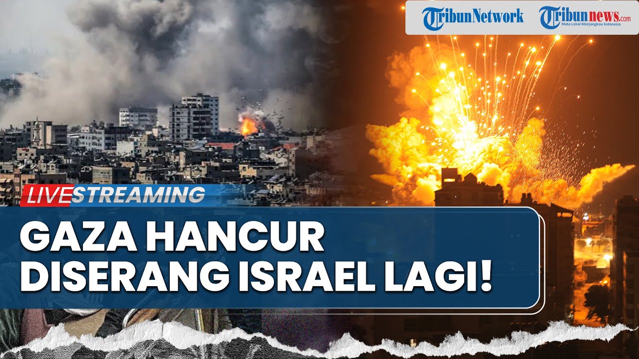 Penampakan Kehancuran Gaza Dihantam Serangan Udara Israel, Api Membara hingga 60 Orang Gugur