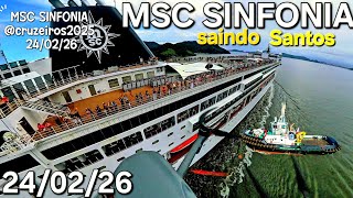 MSC SINFONIA Santos  cruzeiro navio l 24/02/26  #buzios @cruzeiros2025  #cruise #ship #insta360