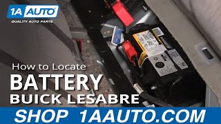 How To Locate & Disconnect Battery 00-05 Buick Lesabre
