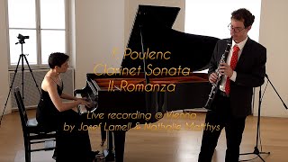 F. Poulenc - Clarinet Sonata mvt 2 romanza, by Josef Lamell and Nathalie Matthys (live)
