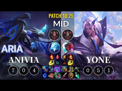 CGA Aria Anivia vs Yone Mid - KR Patch 10.25