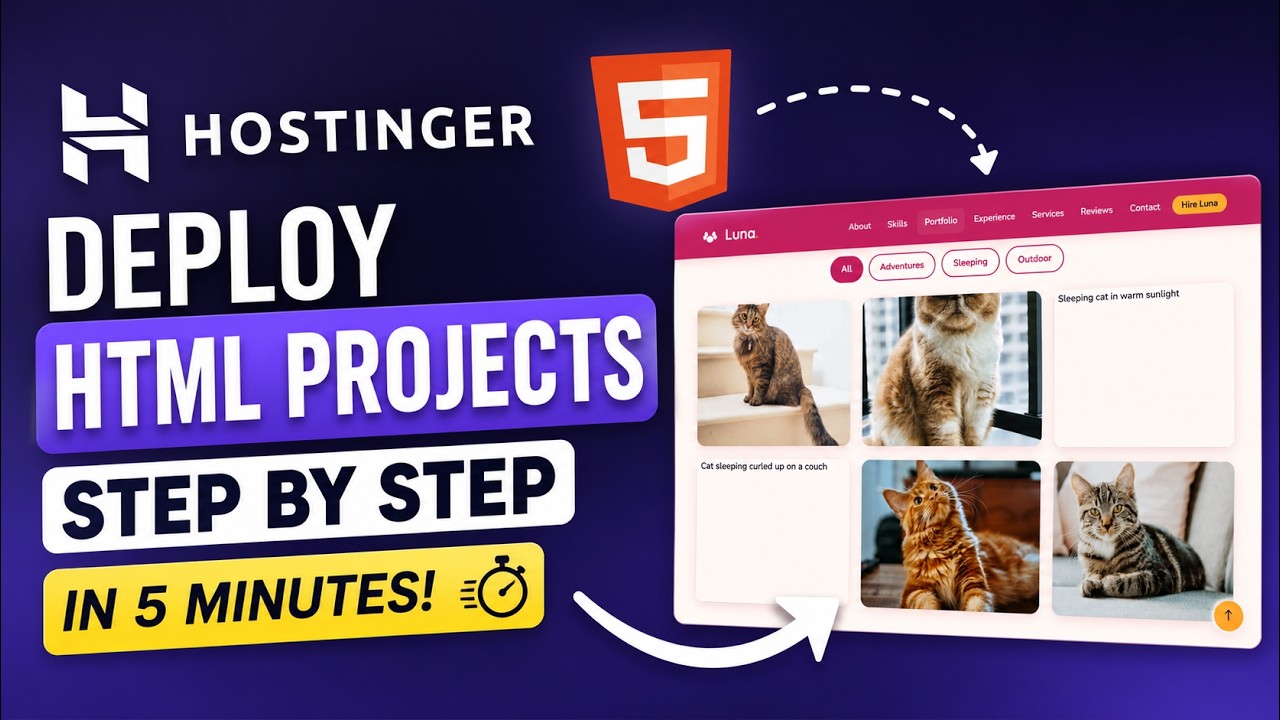 How to deploy Html projects on hostinger