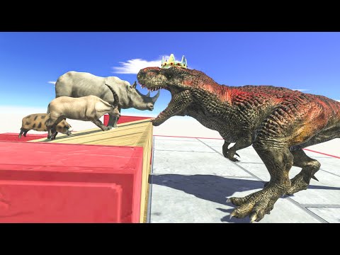 Mammals Neighbors attack King T Rex - Animal Revolt Battle Simulator