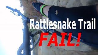 Paying the price for taking a different line on Rattlesnake Trail.