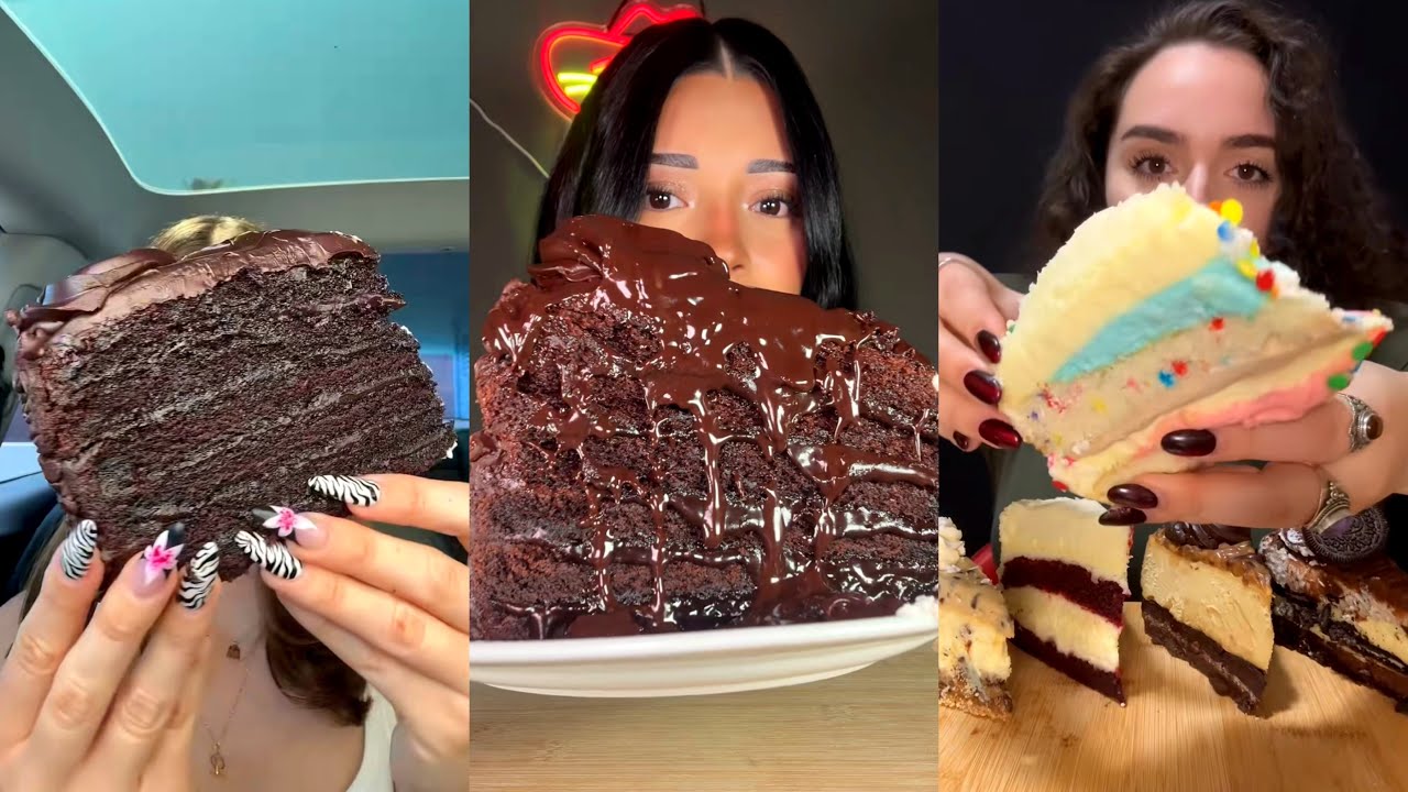 TIKTOK Cheesecake Factory Cake Mukbang Compilation!