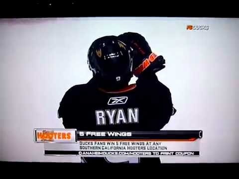 Bobby Ryan scores with Mikko Koivus stick Ducks vs Wild 12/12/10