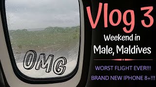 WORST FLIGHT EVER | NEW iPHONE!!!! WEEKEND IN MALE, MALDIVES