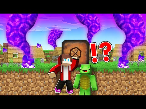 Epic TORNADO PORTAL vs JJ and Mikey Doomsday Bunker  - Minecraft (Maizen)