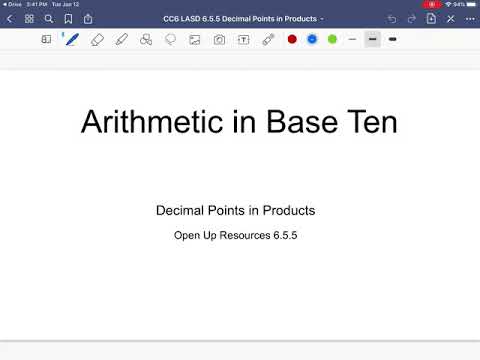 Grade 6 Open Up Resources 6.5.5 Decimal Points in Products