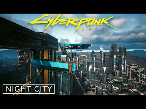 Cyberpunk 2077 - Flying Over Night City.