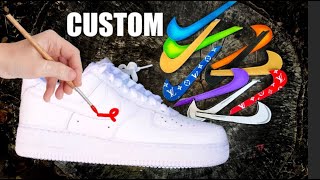 CUSTOM Air Force 1’s !! - Multi swoosh edition