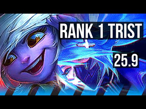 TRISTANA vs AKALI (MID) | Rank 1 Trist, Rank 5, 14/2/4, 42k DMG | EUW Challenger | 25.9
