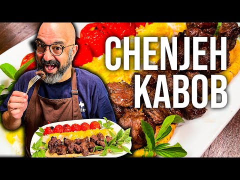 Persian Chenjeh Kabob (steak bites) - کباب چنجه اصیل ایرانی با دستور انگلیسی