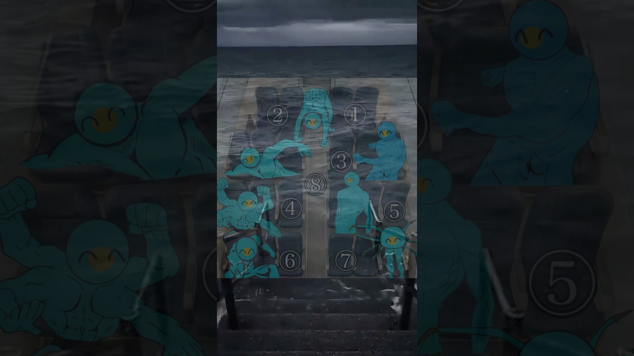 飛行機の座席ミーム #ポーランドボール #countryballs