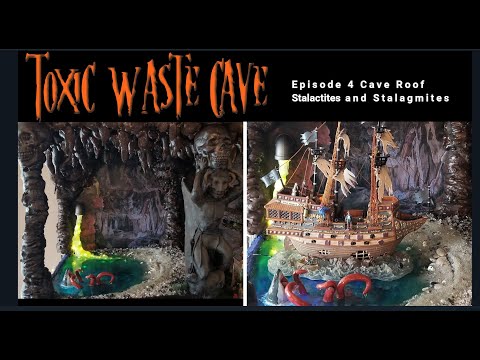 Spooky Cave Easy FOAM Cover Columns & Creating Stalactites Cave Beach Diorama Episode 4 [Tutorial]