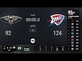 Pelicans @ Thunder Game 2 | #NBAplayoffs presented by Google Pixel Live Scoreboard