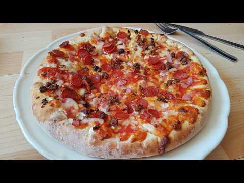 R Stone Oven Baked Pizza BBQ Meat Feast With Cheese Stuffed Crust