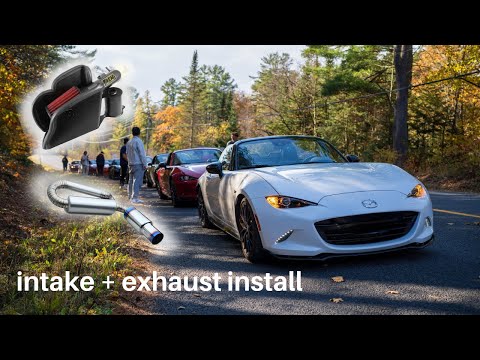 TOMEI EXTREME TI & AEM COLD AIR INTAKE INSTALL │ ND MIATA MODS (vlog #39)