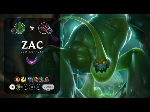 Zac Support vs Shaco - KR Master Patch 13.13
