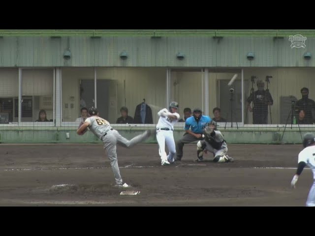 【ファーム】代打起用に応える!! バファローズ・香月一也 1点差に迫るタイムリーヒット!!  2024年6月22日 オリックス・バファローズ 対 阪神タイガース