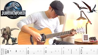 Jurassic Park Theme / Jurassic World (Easy Acoustic Fingerstyle Guitar Cover + Guitar Tutorial Tabs)