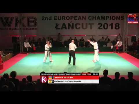 Bahtior Shyfoiev(Ukraine,aka) - Eneko Delgado Deacosta(Spain,shiro).Final -65kg Men.The 2nd EC WKB