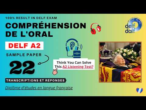 DELF A2 - Compréhension de l'oral [No.22] | Listening Practice Test Online | French 'N' You