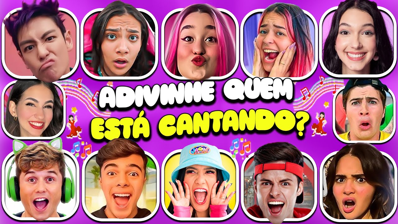 🔊adivinhe quem está CANTANDO? 💃🎵 | DESAFIOS MUSICAIS com YOUTUBERS | Emilly vick,Katlen,Luluca