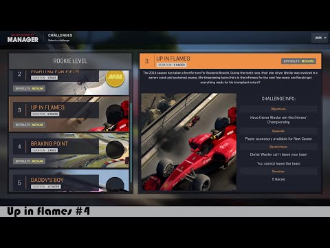 Let's Play Motorsport Manager (Challenges) -- Up in flames #4 (No commentary)