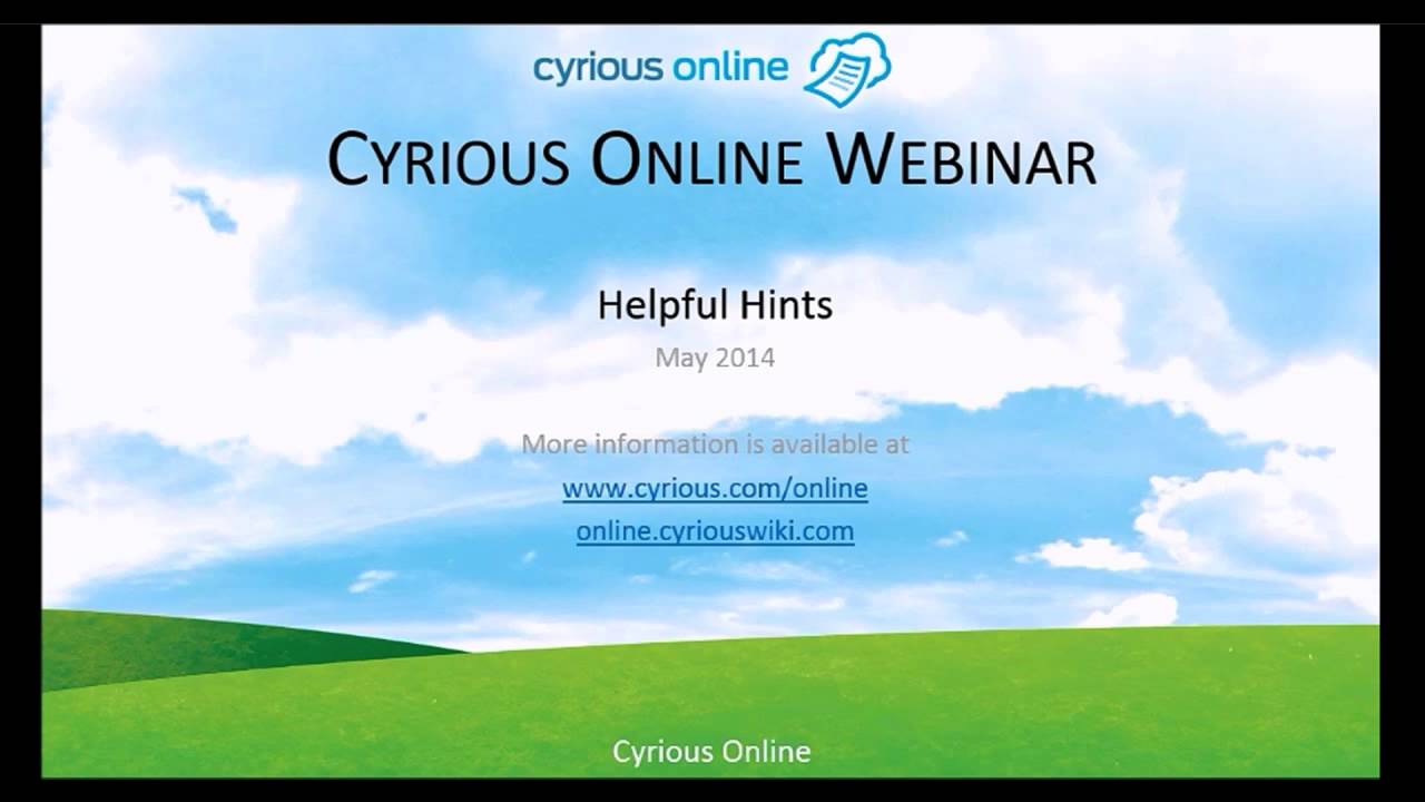 cyrious online webinar - helpful hints and tricks - full video