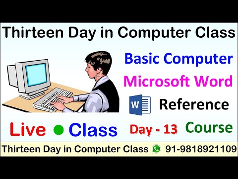 Live Computer Class | MS Word Reference Tab Part 2 | Insert Caption | Mark Entry | Mark Citation