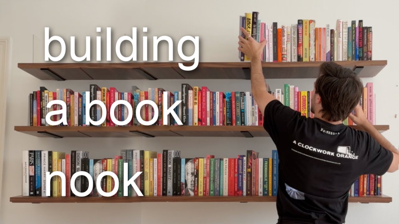 building a book nook in my (small) apartment -- non-fiction home library 📚