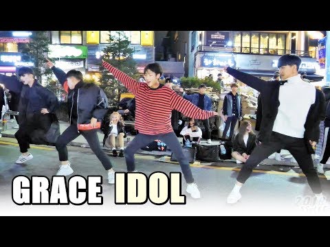 그레이스 (GRACE) - IDOL (방탄소년단) @ 181028 홍대 거리공연 직캠 By SSoLEE
