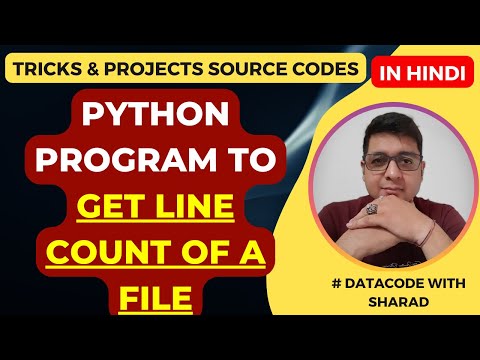 Python Program To Get Line Count Of A File Python Count Lines Python Tutorial In Hindi