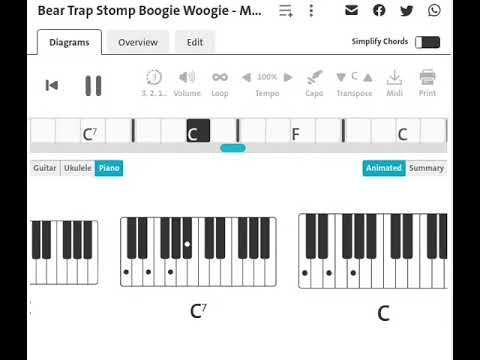 Bear Trap Stomp Boogie Woogie - Meade Lux Lewis | Piano Chord