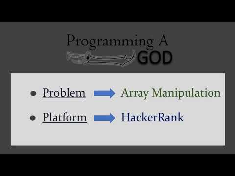 Array Manipulation Hackerrank Competitive Programming