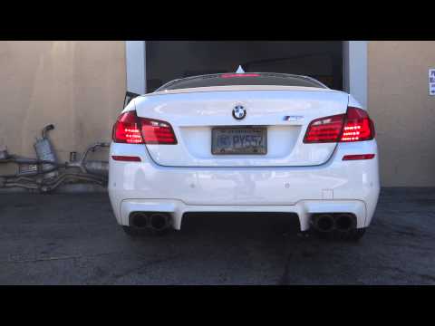 2014 BMW M5 with Akrapovic Titanium Evolution Exhaust