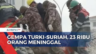 Download lagu Korban Meninggal Gempa Turki Capai 23 Ribu Jiwa Lebih, Anjing Pelacak Diterjunkan ke Kota Antakya mp3