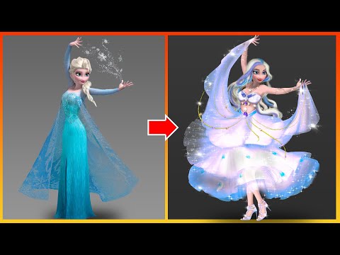 Frozen: Elsa Frozen Glow Up - Disney Princesses Transformation