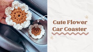 Easy Crochet Flower Car Coaster