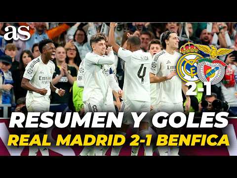 RESUMEN y GOLES del REAL MADRID 2-1 BENFICA (3-1): VINICIUS lo SENTENCIA TODO | Audio