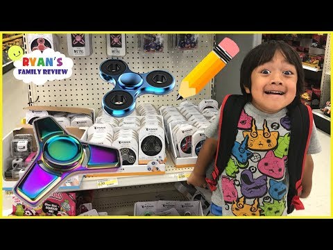 Back to School Shopping and Fidget Spinner Toy Hunt with Ryan's Family Review