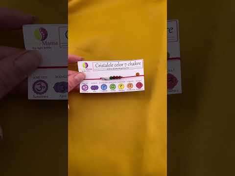 Bratara cristale 7 chakre snur rosu Bratara cristale 7 chakre snur rosu