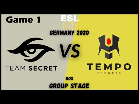 Team Secret vs Tempo Esports-Game1|BO3|-ESL ONE Germany 2020 GroupStage Dota 2 Highlights!