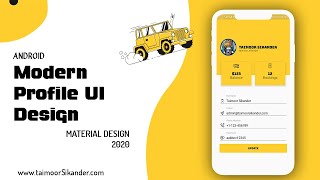 Modern Profile UI Design in Android Studio - Mater