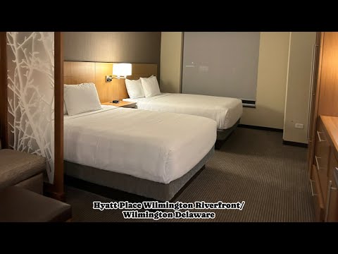 WHERE TO STAY FOR CHEAP | HYATT PLACE WILMINGTON RIVERFRONT ROOM TOUR | WILMINGTON DELAWARE | 4K
