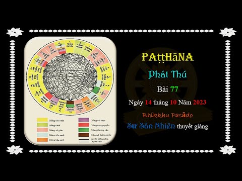 Patṭṭhāna - Phát Thú - Bài 77 - 14/10/2023 do Sư Sán Nhiên (Bhikkhu Pasādo) thuyết giảng.